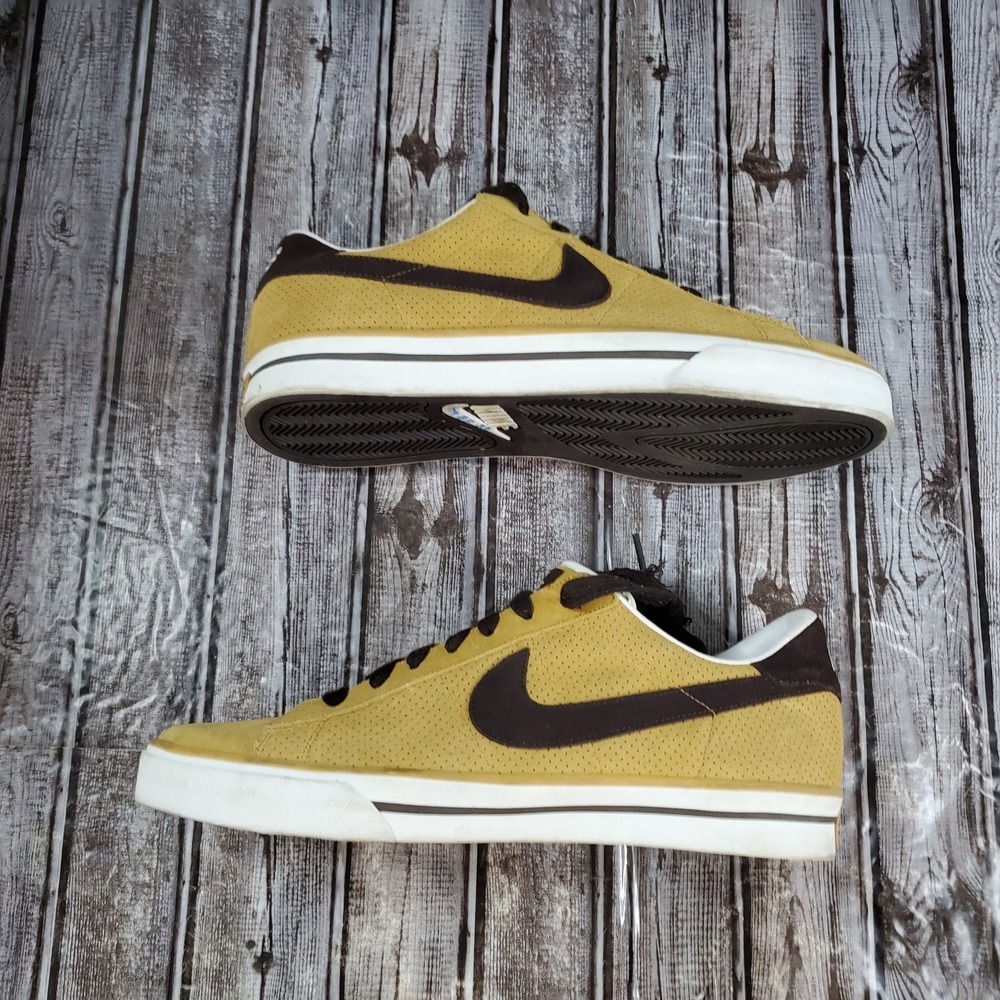 Nike Men's SB Blazer Low BRS Mustard Brown Suede Sneakers 2008 Size 14 - Picture 3 of 8